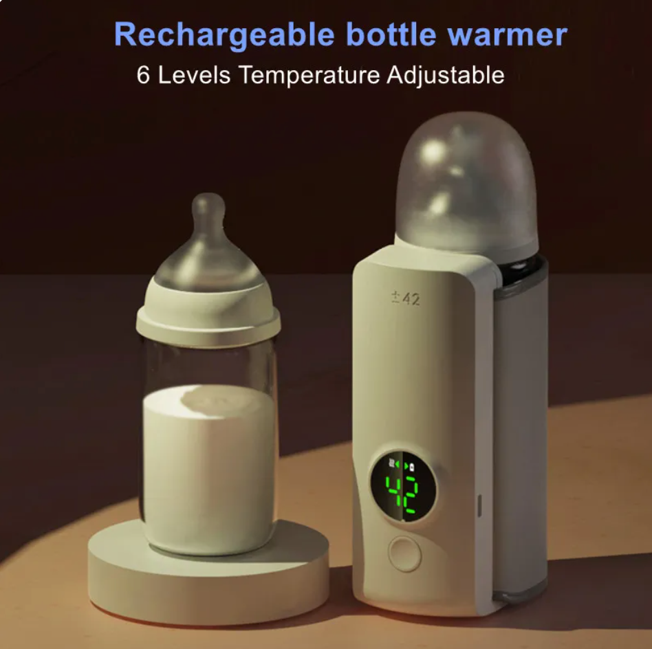 Baby Bottle Warmer – Portable USB Rechargeable Milk Warmer