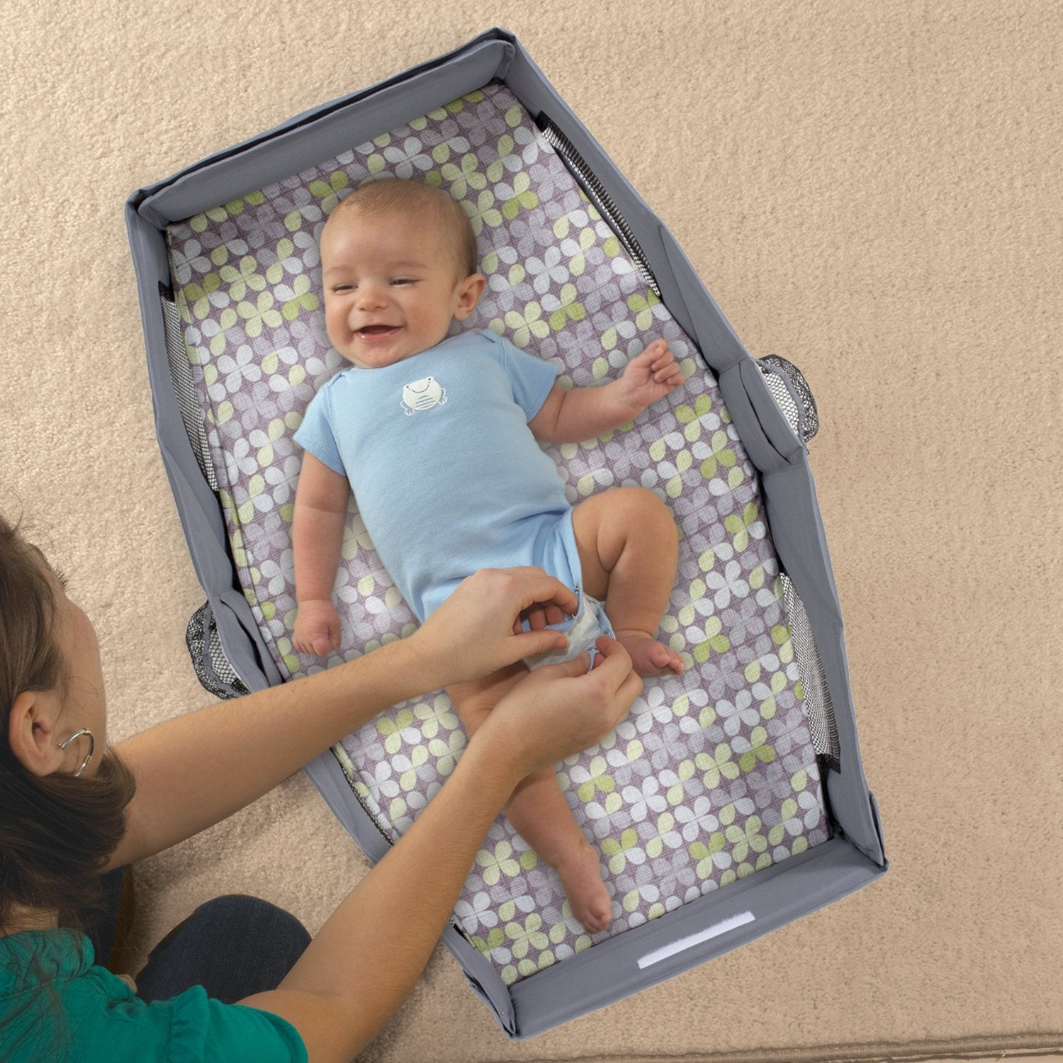 Portable Baby Safety Travel Crib with Folding Design