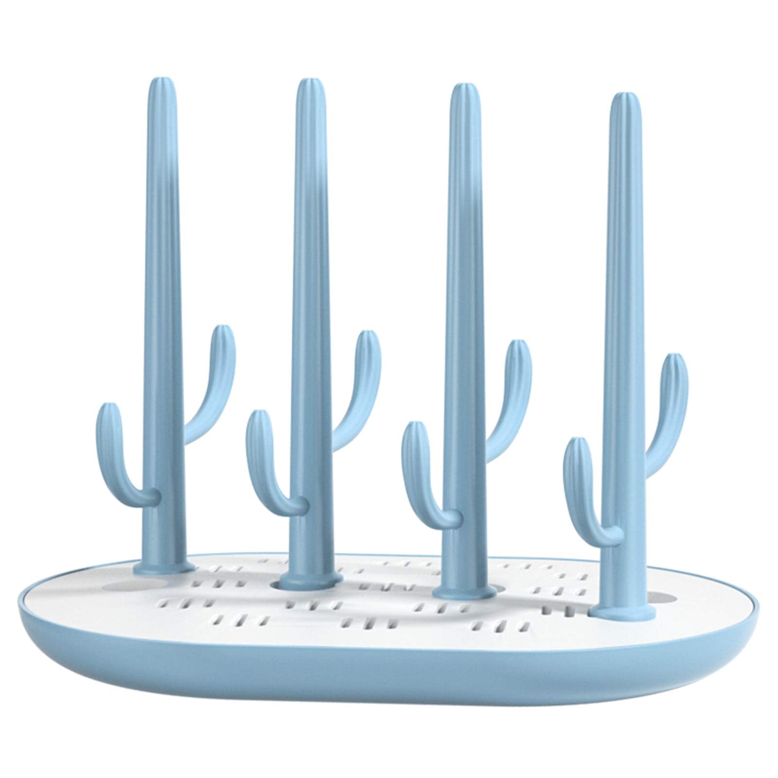 Happiddler Baby Bottle Drying Rack Large Capacity Bottle Dyer Holder for Baby Bottles Nipples Cups Pump Parts and Accessories (Blue)