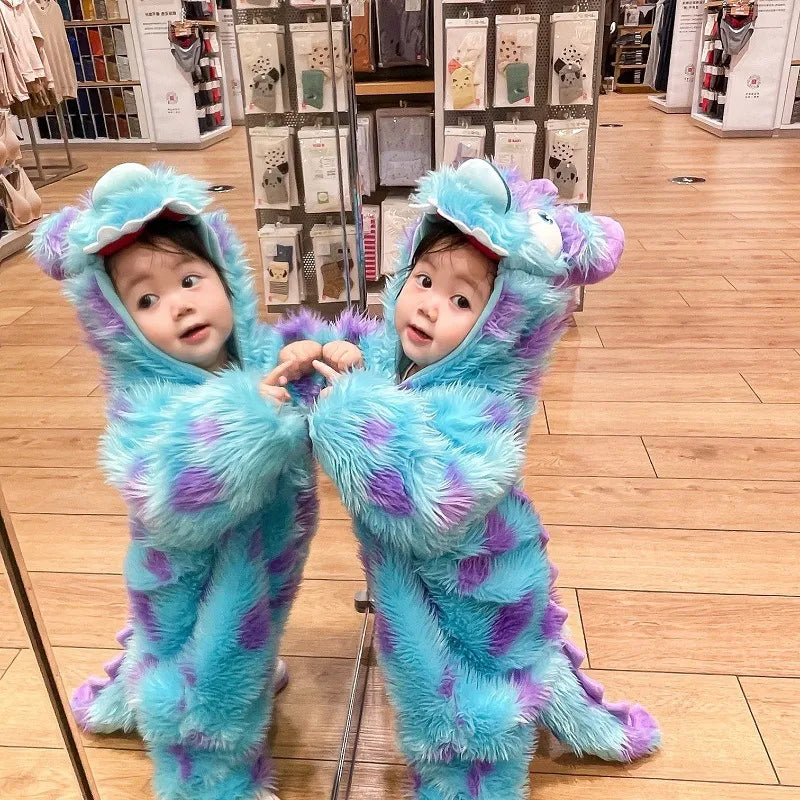 Baby Hoodie Jumpsuit – Soft Fleece Animal Onesie