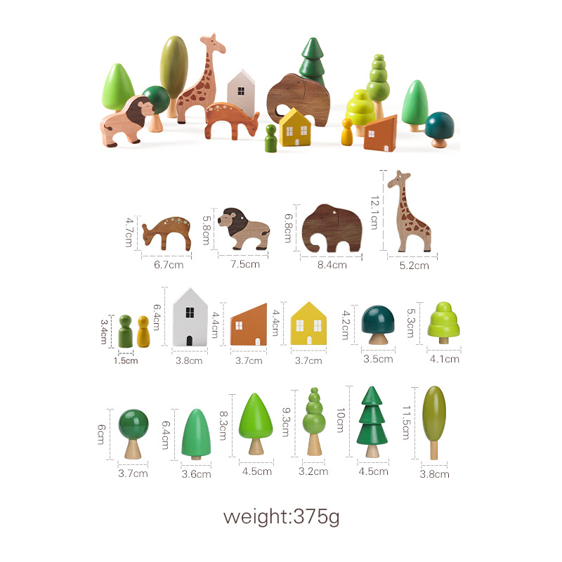 Montessori Wooden Stacking Toy – Balance & Motor Skills