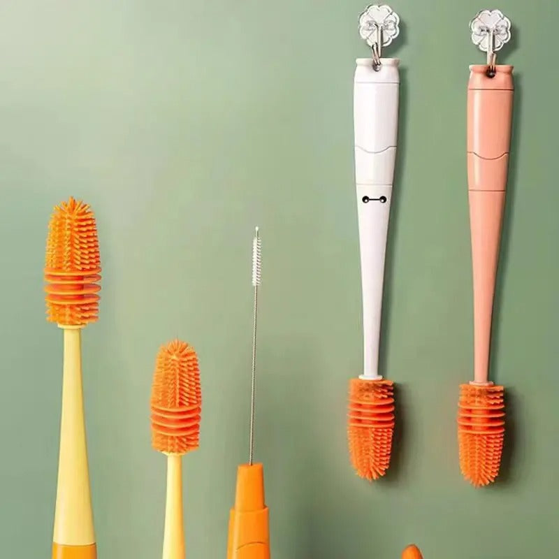 Baby Bottle Cleaning Brush – 4-in-1 Silicone Cup Brush