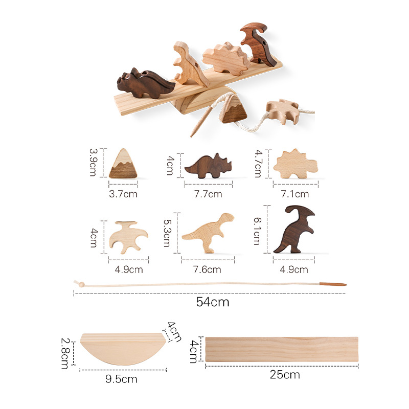 Montessori Wooden Stacking Toy – Balance & Motor Skills