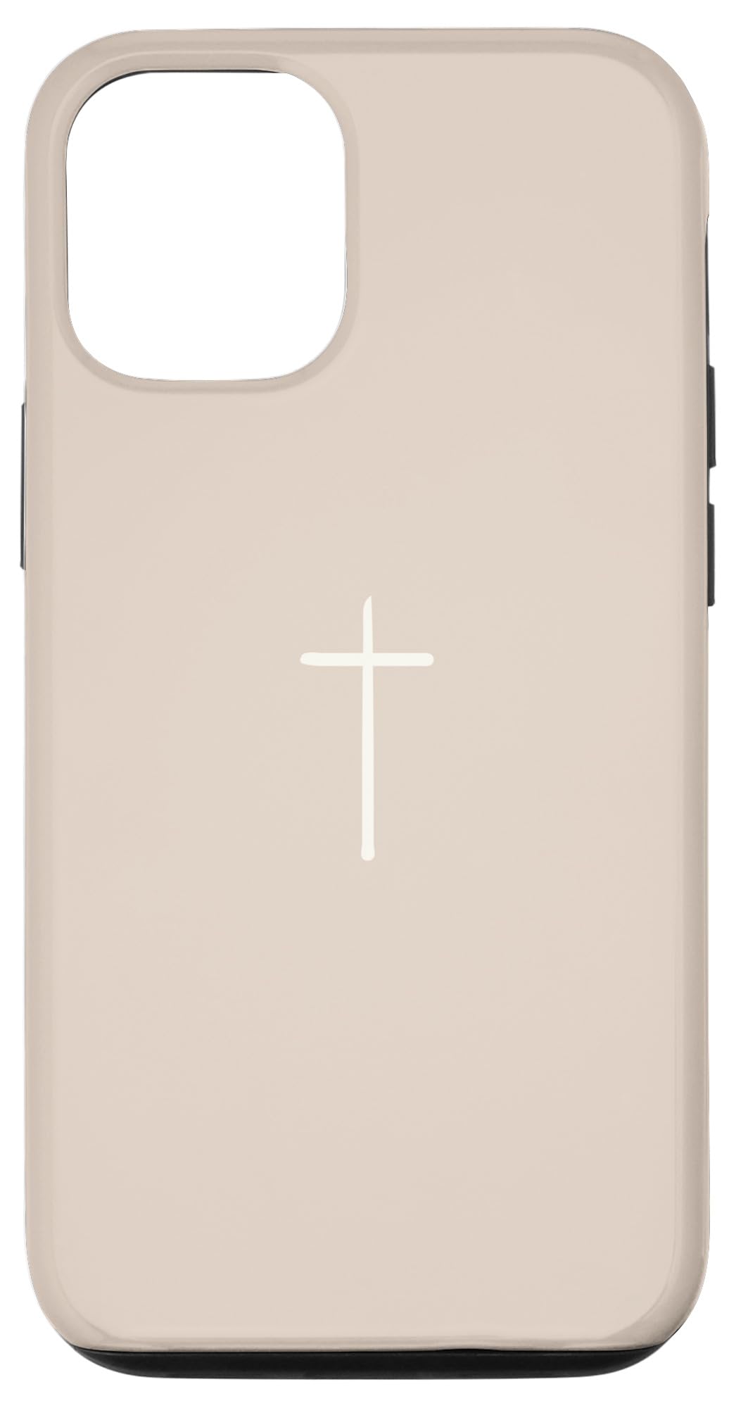 iPhone 12/12 Pro Simple Cross Christian Earthy Boho Minimal Beige Neutral Case