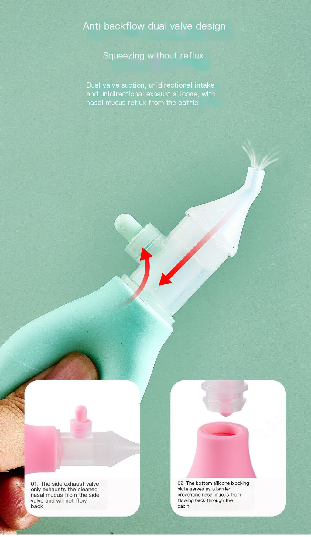 Infant Nasal Aspirator – Anti-Reflux Nose Cleaner