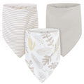 Just Born Baby 3-Pack Bandana Bibs Neutral Foliage One Size