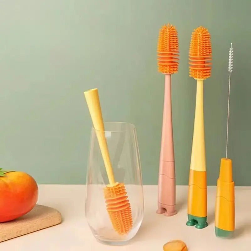 Baby Bottle Cleaning Brush – 4-in-1 Silicone Cup Brush