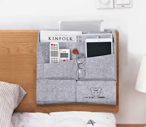 Bedside Storage Organizer – Hanging Felt Caddy