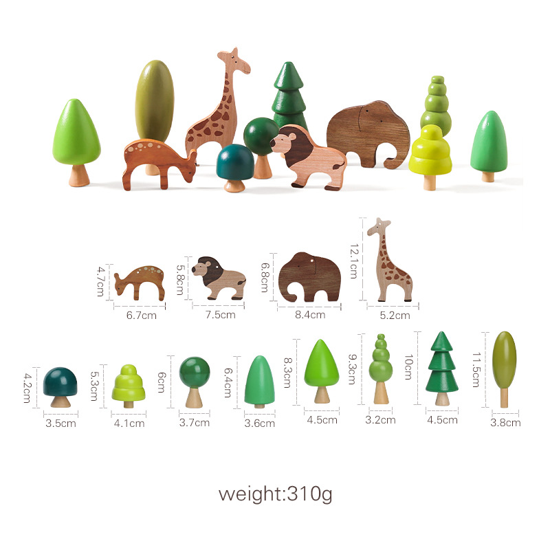 Montessori Wooden Stacking Toy – Balance & Motor Skills