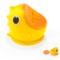 DIMBRAH Silicone Baby Dinosaur Snack Bowl - Cute Spill Proof Toddler Snack Cup with Suction Cup Base - BPA Free Baby Food Containers-Yellow