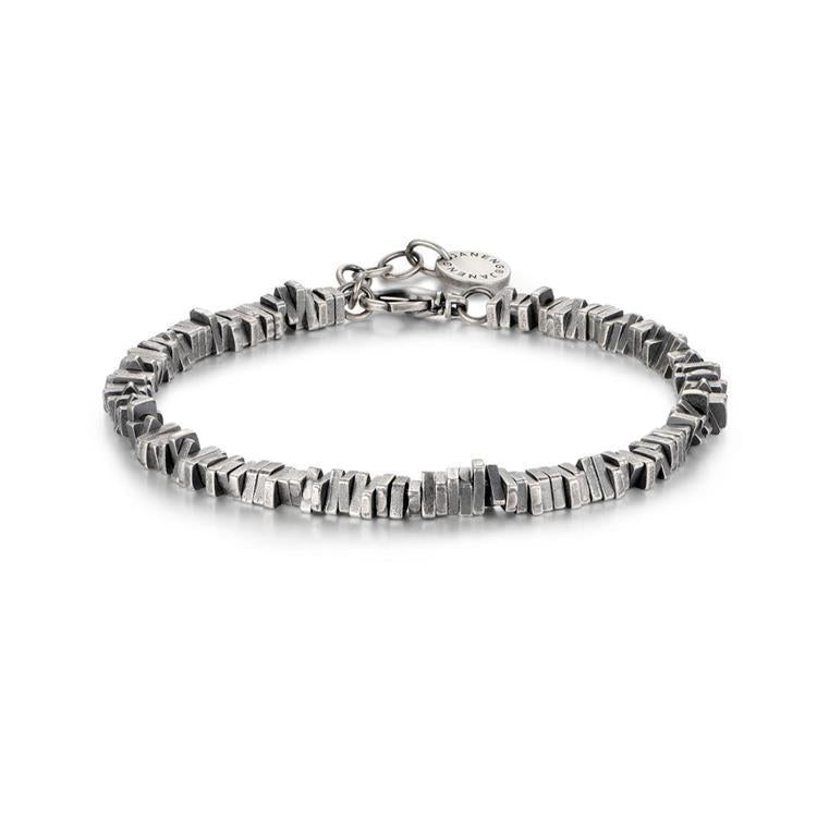 Vintage Broken Silver Bracelet for Neutral Style