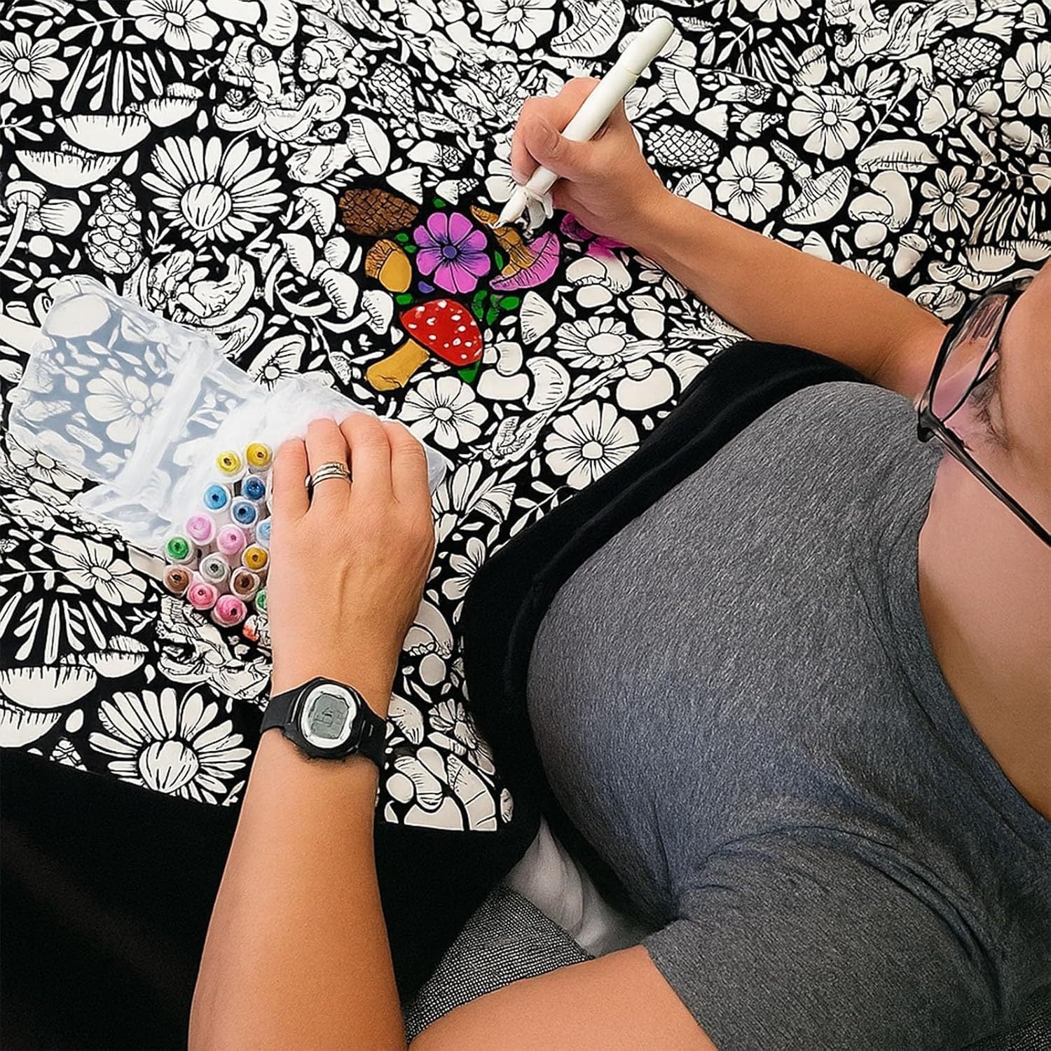 DIY Coloring Blanket & Markers Set – Washable Kids Craft