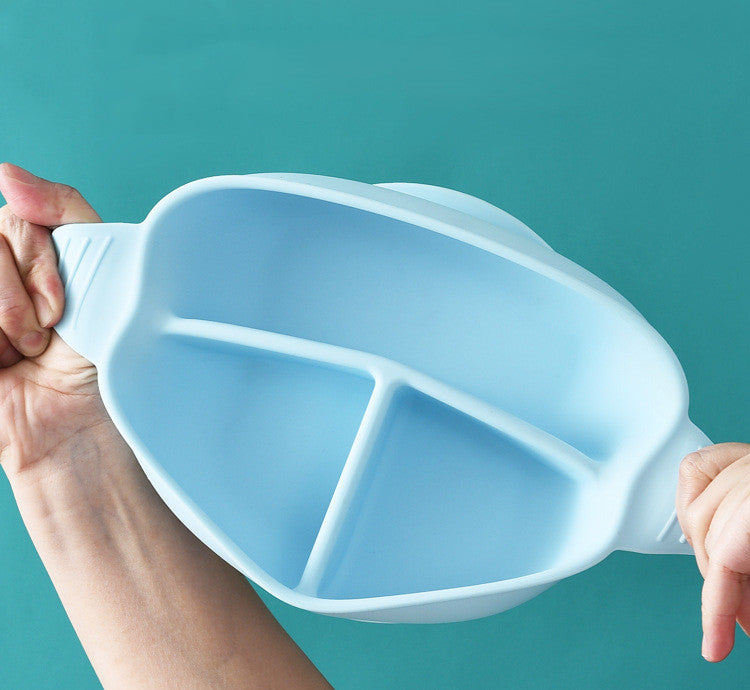 Silicone Suction Divided Baby Plate and Spoon Set