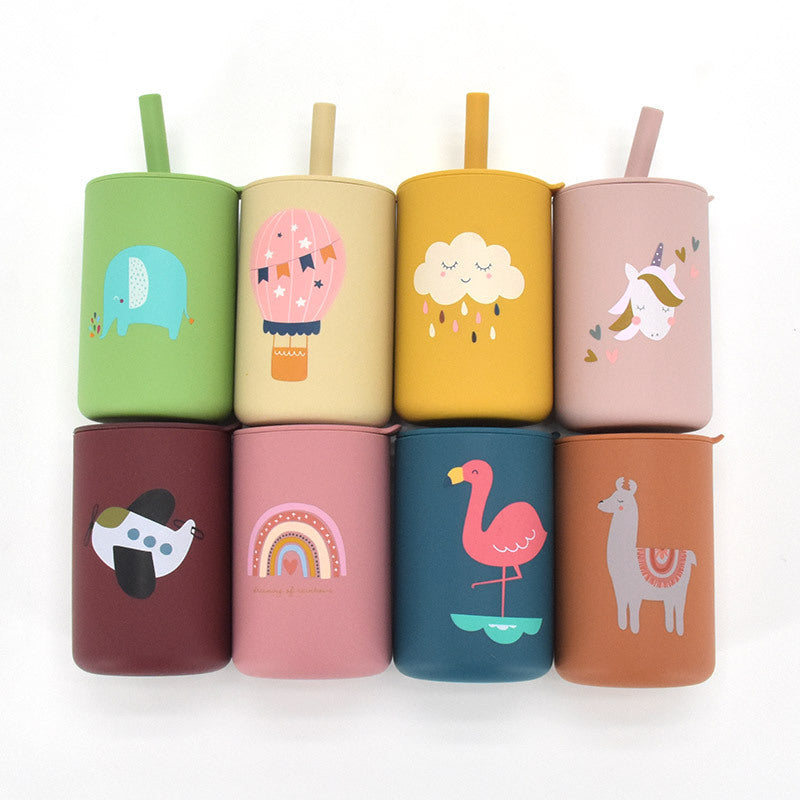 Kids Silicone Drinking Cup – Leak-Proof Straw Cup