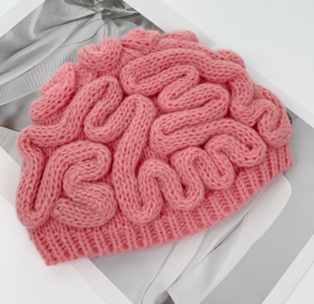 Gender-Neutral Flower Knitted Beanie Hat