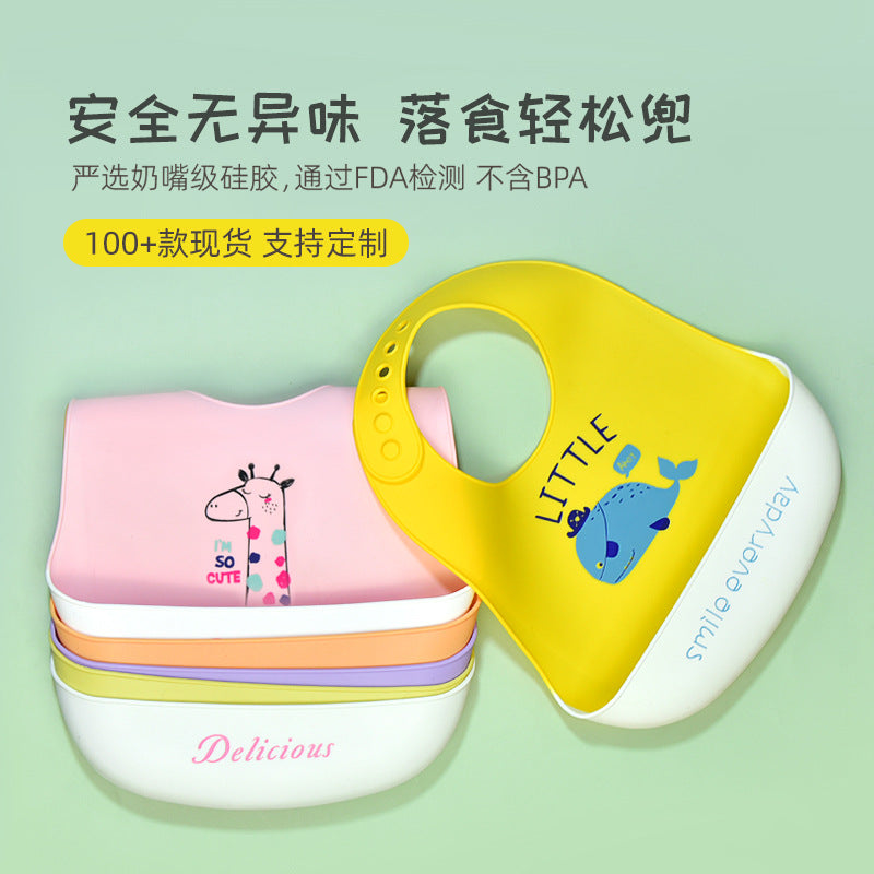 3D Baby Silicone Bib – Waterproof Feeding Bib